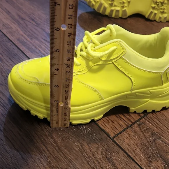 Chunky Lug Neon Sneakers - Picture 16 of 16